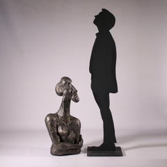 Otto Gutfreund, Clay Sculpture, 1910s. Female Bust