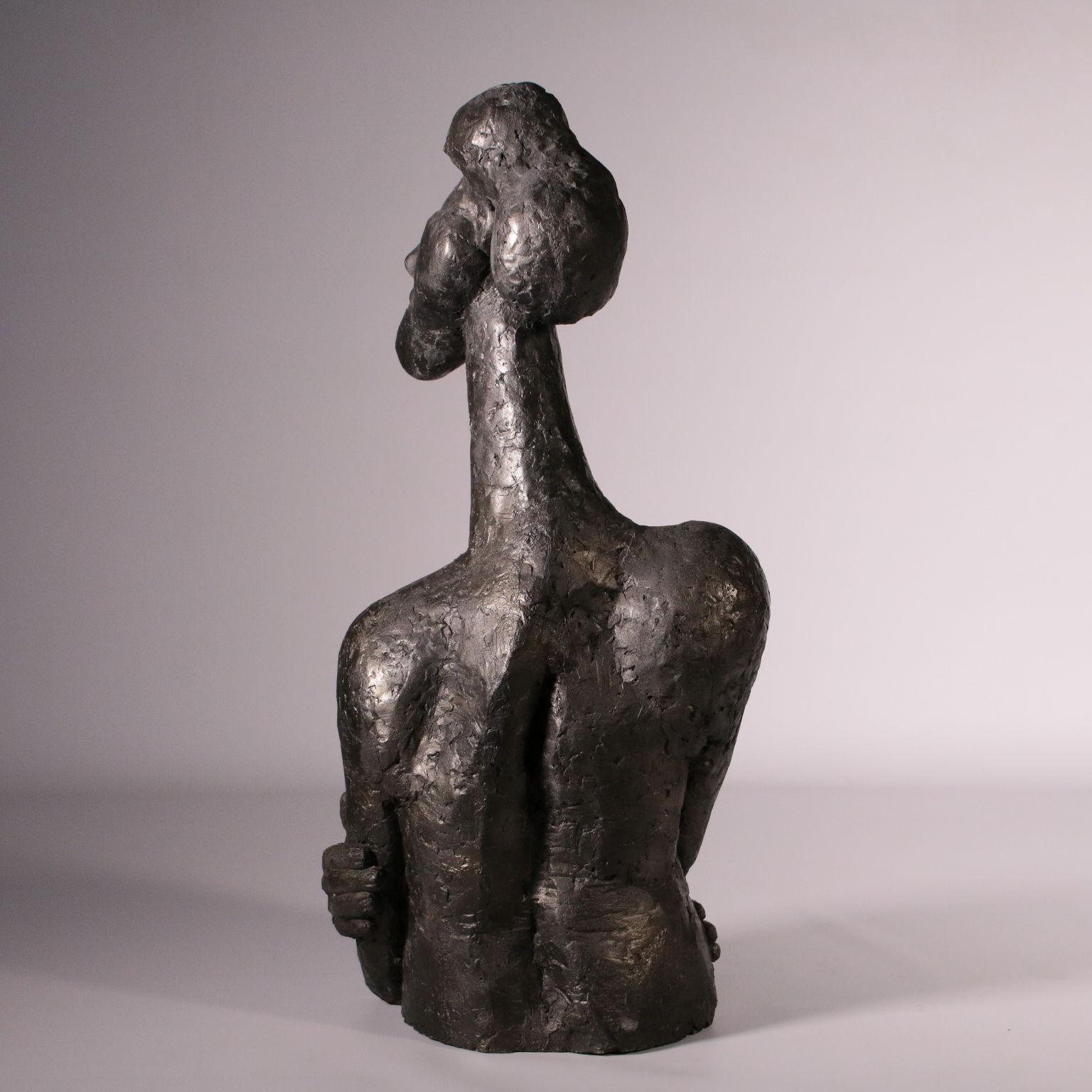 Otto Gutfreund, Clay Sculpture, 1910s. Female Bust 5