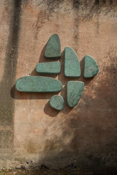 Otto Hammered Copper Wall Sculpture IV with Acid Patina by Aura Carpio