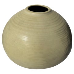 Otto Heino Large  poterie / vase en céramique , rare  Émail jaune céladon chinois