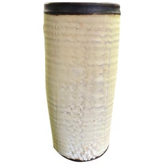 Otto Heino Signed Imperial Chinese Yellow Glaze California Pottery Vase Vessel