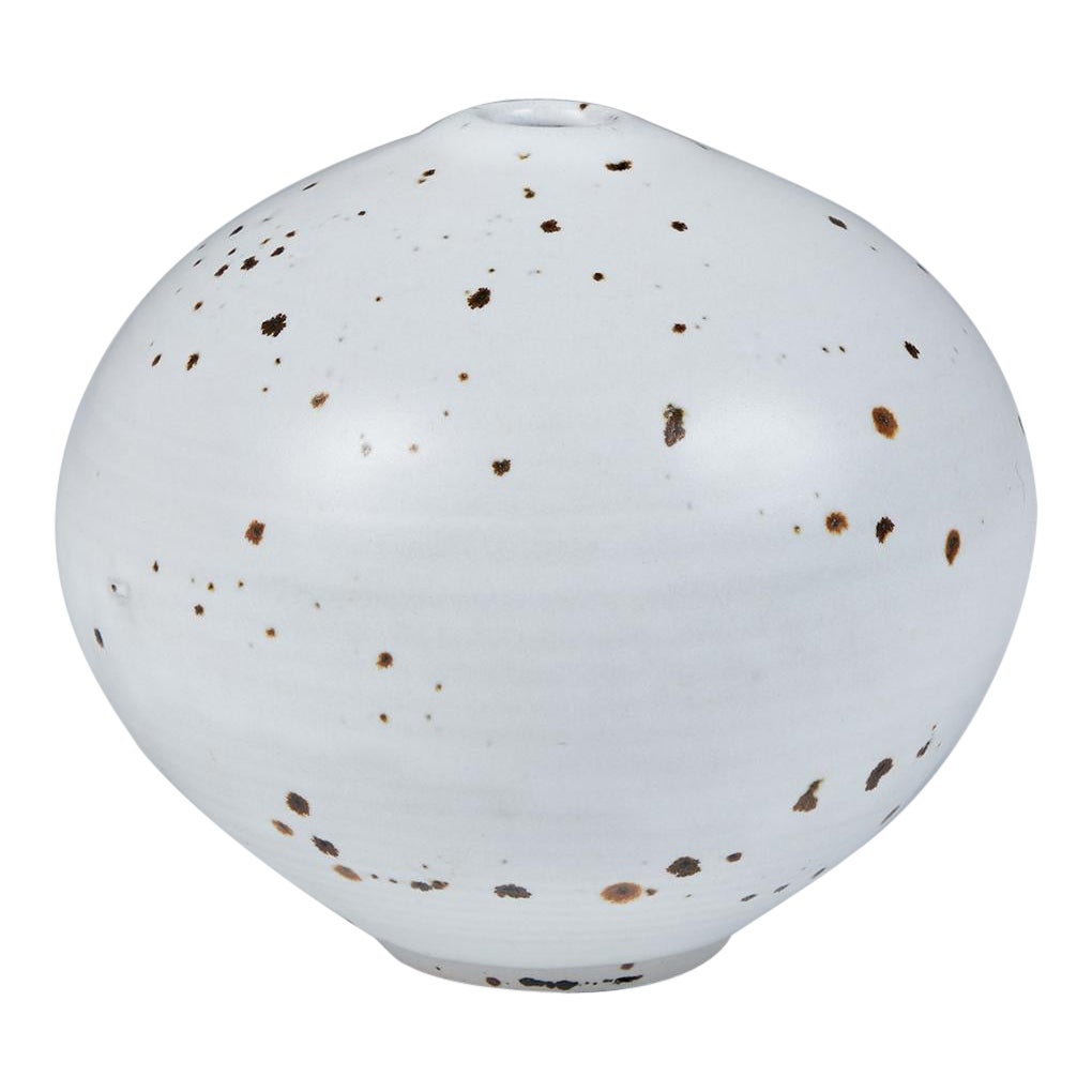 Otto Heino Speckle Glazed Ceramic Bud Vase