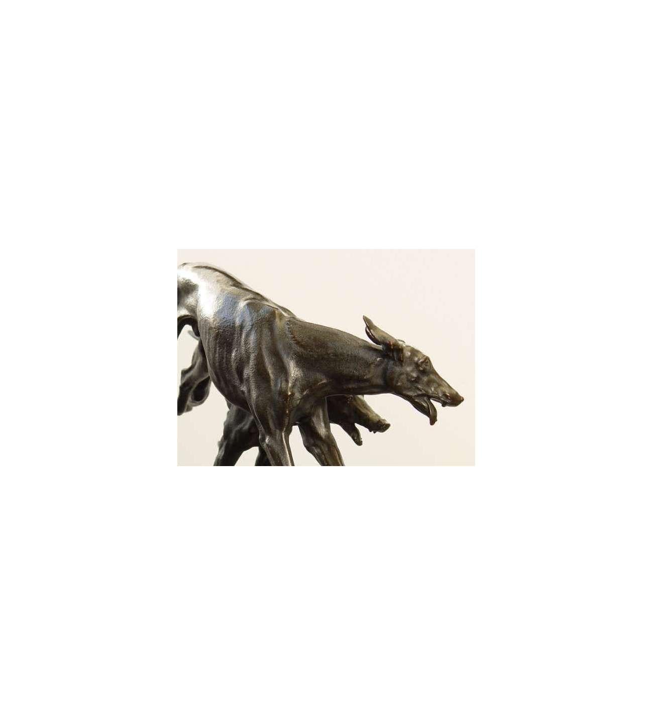 Otto Hofner - (1879-1946)+ Bronzeguss, Windhundrennen im Angebot 3