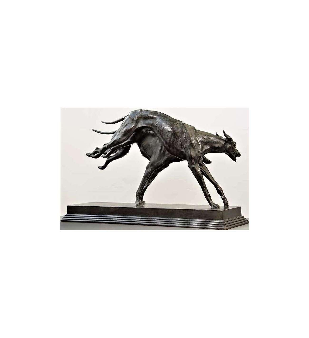 Otto Hofner - (1879-1946)+ Bronzeguss, Windhundrennen im Angebot 4