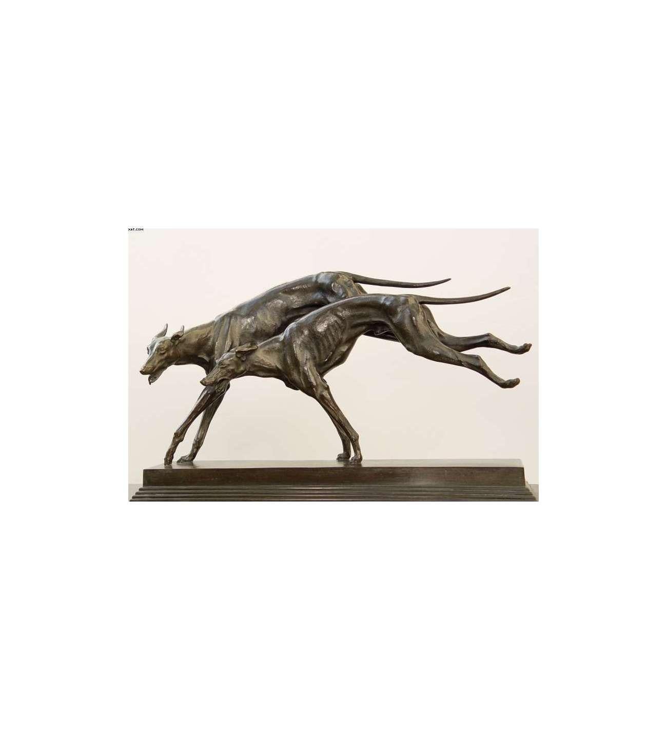 Otto Hofner - (1879-1946)+ Bronzeguss, Windhundrennen im Angebot 5