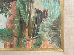 “Woods scene with boat”