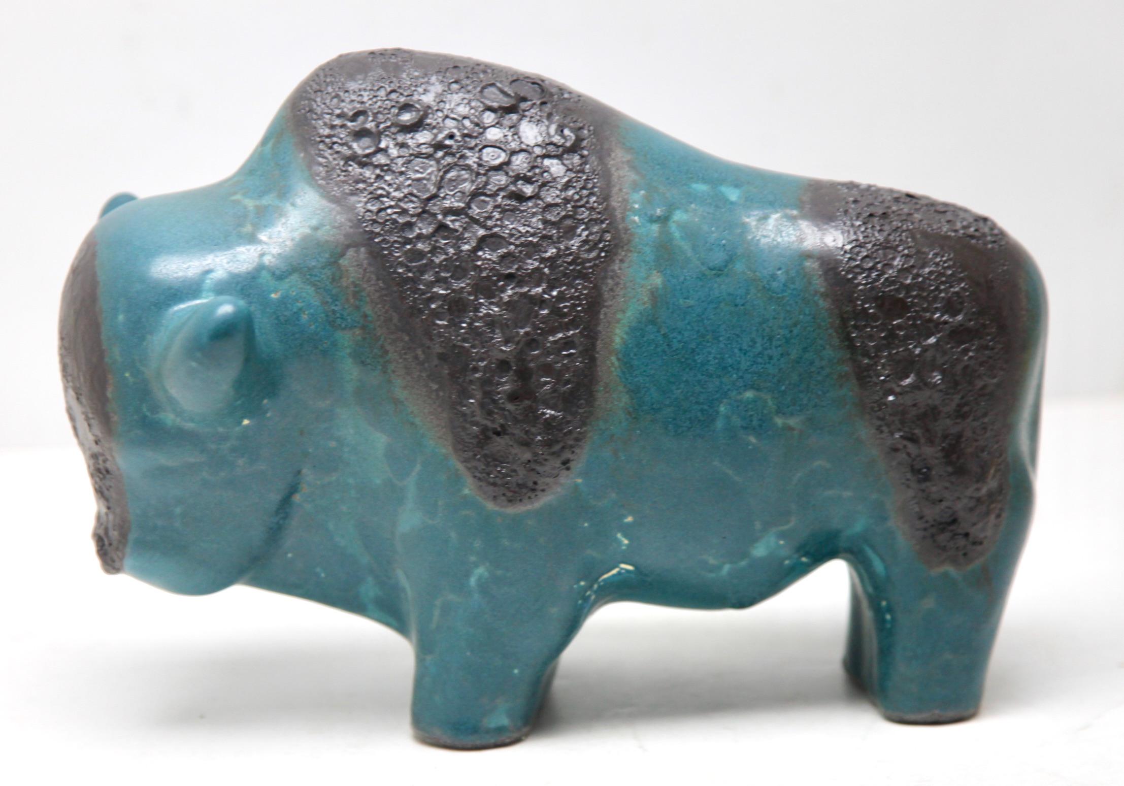 Otto Keramiek Buffalo Figurine by Otto Gerharz For Sale