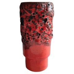 Otto Keramik Red fat lava Glatze WGP Ceramic 60ies