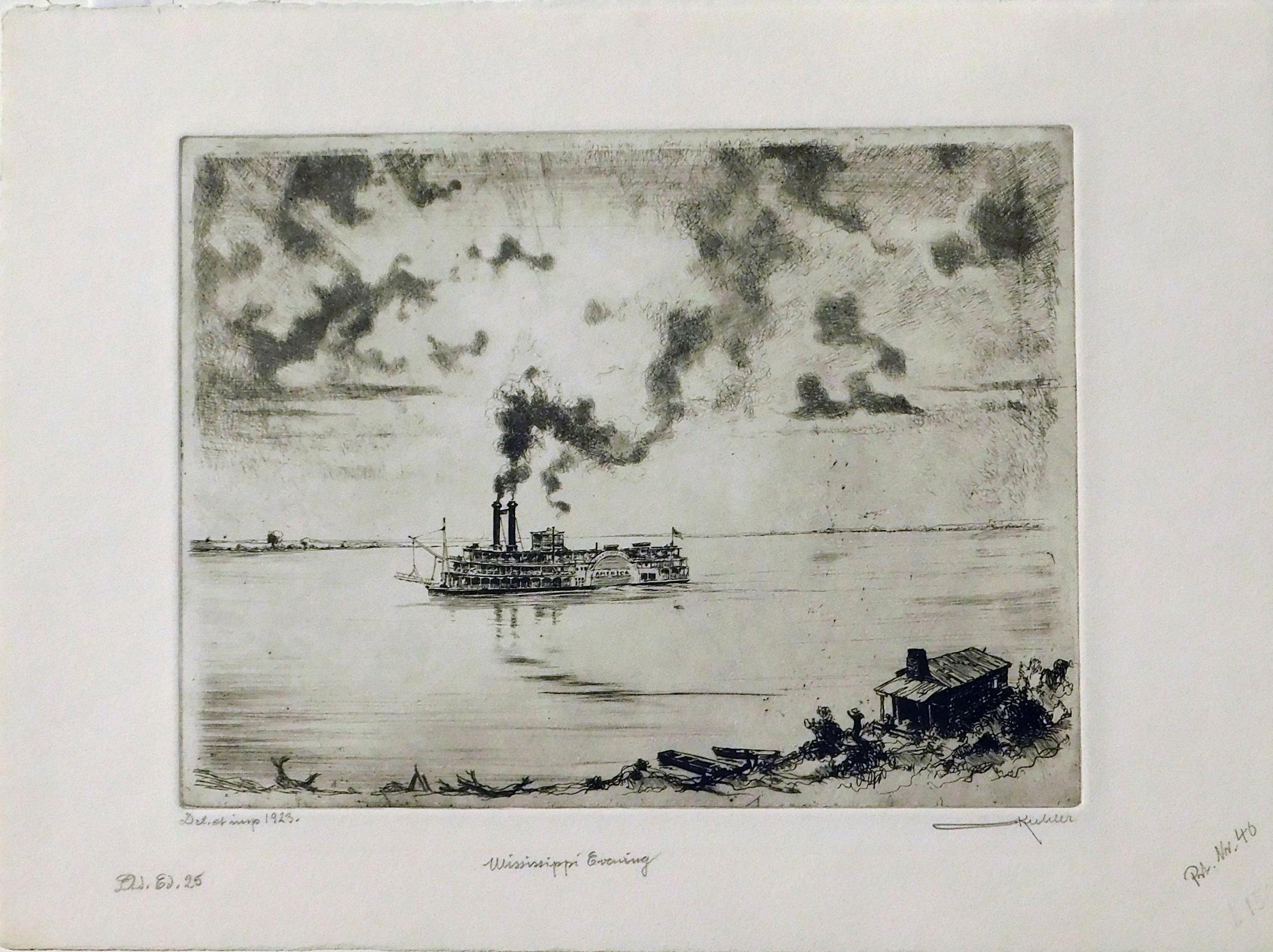 Otto Kuhler ha firmato l'acquaforte originale 
