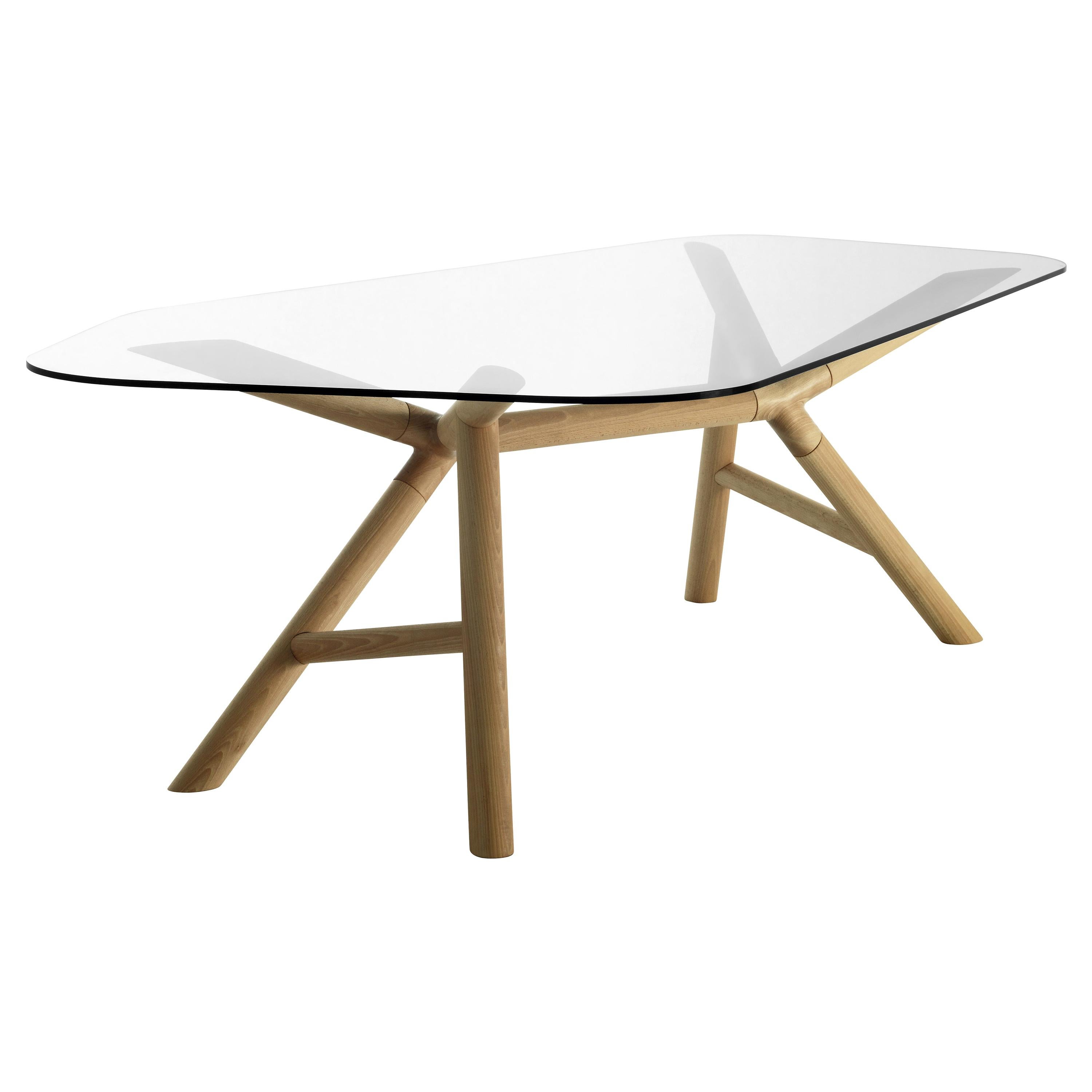 Otto Large Dining Table in Natural Ash Base, by Paolo Cappello