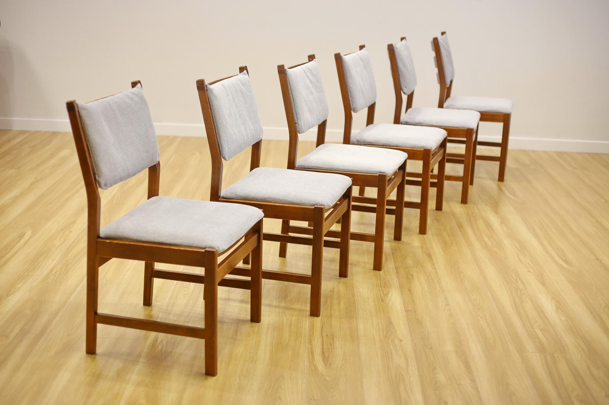 'OTTO LARSEN' Dining Chair Set 6. For Sale 5