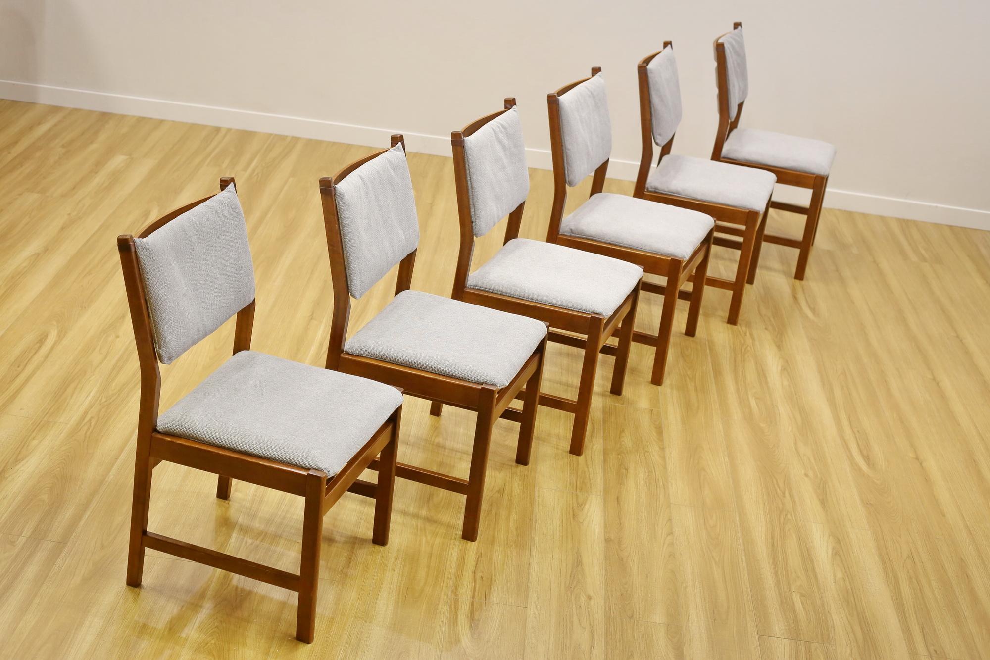 'OTTO LARSEN' Dining Chair Set 6. For Sale 5