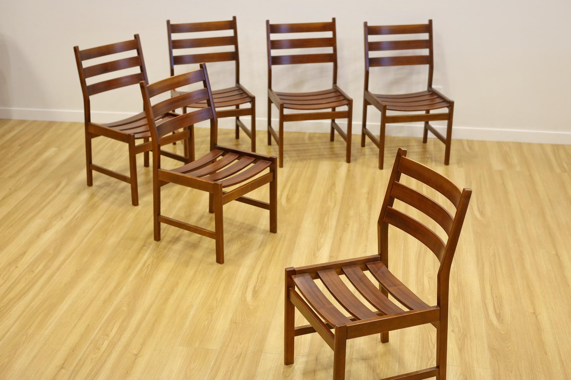 'OTTO LARSEN' Dining Chair Set 6. For Sale 1