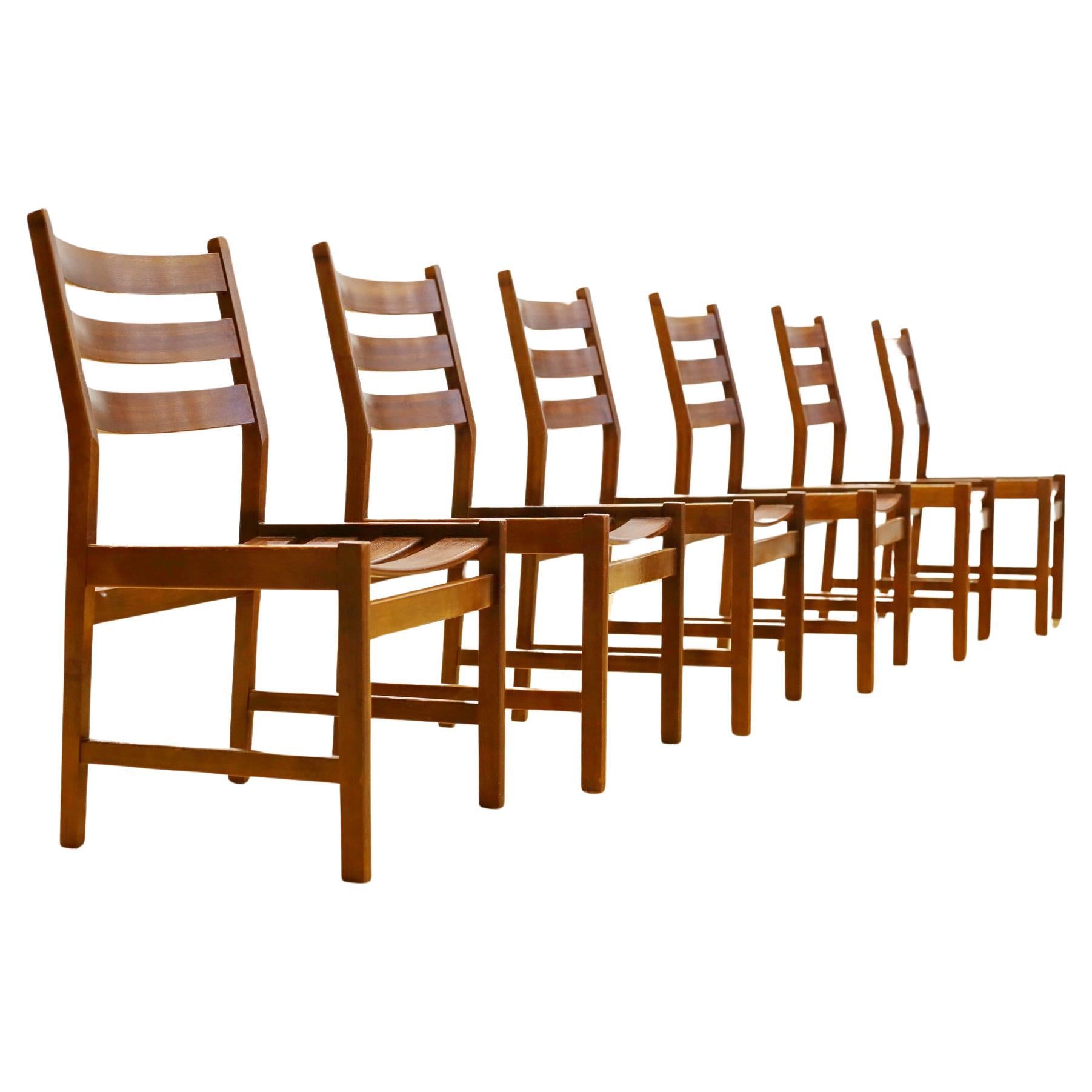 'OTTO LARSEN' Dining Chair Set 6. For Sale