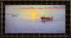 Sonnenuntergang im Archipelago von Otto Lindberg, gemalt 1922, Ölgemälde