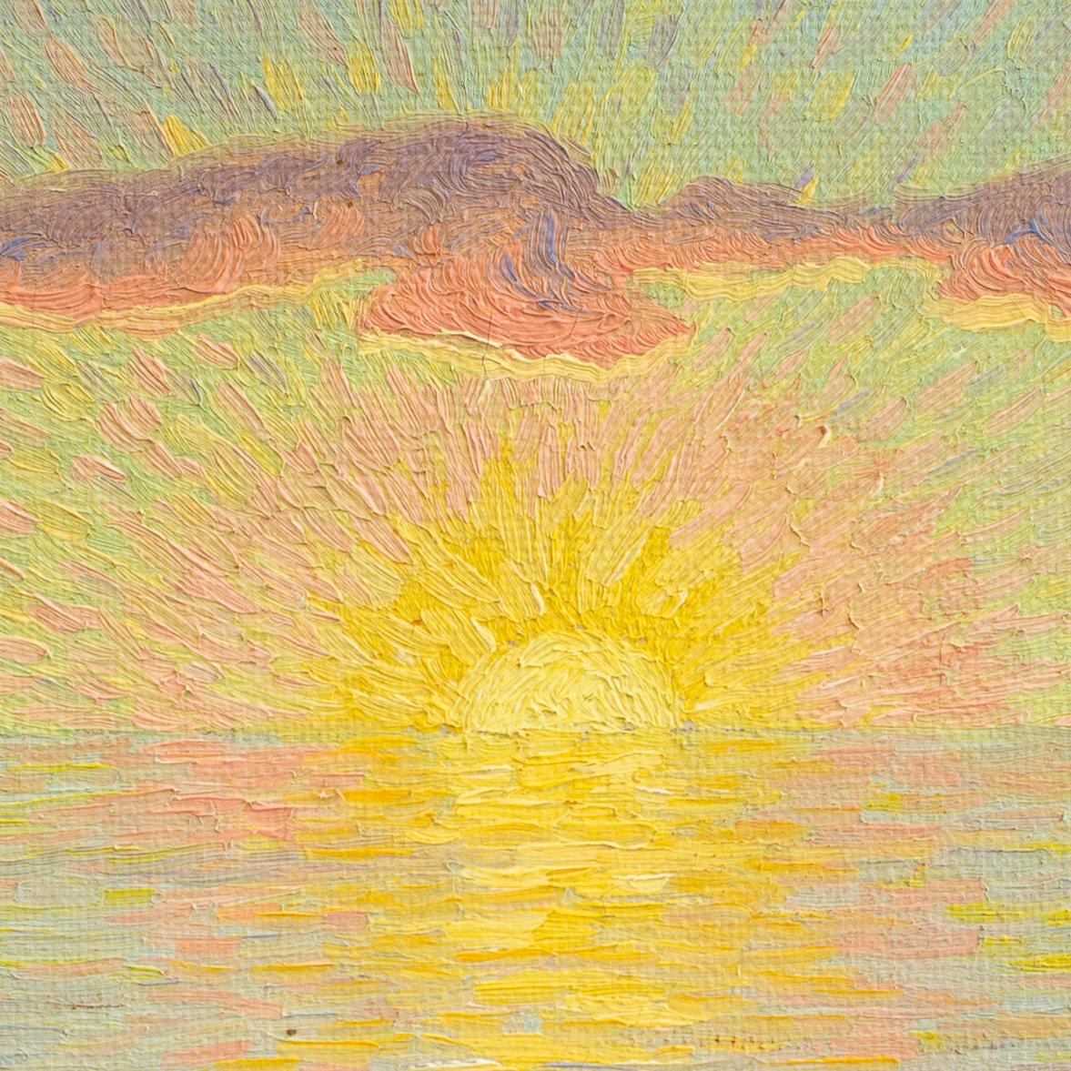 Sunset in the Archipelago by Otto Lindberg, Painted 1922, Oil Painting  1