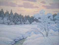 Winter's Palette: Otto Lindberg's Tranquil Winter Landscape, 1945