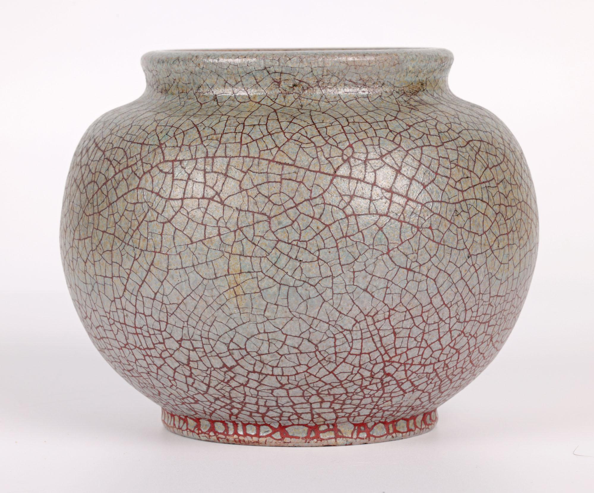 Otto Lindig German Bauhaus Studio Pottery Vase For Sale 3