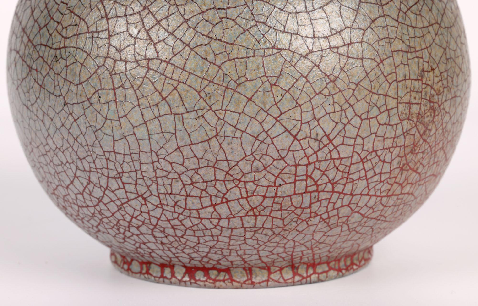 Art Deco Otto Lindig German Bauhaus Studio Pottery Vase For Sale