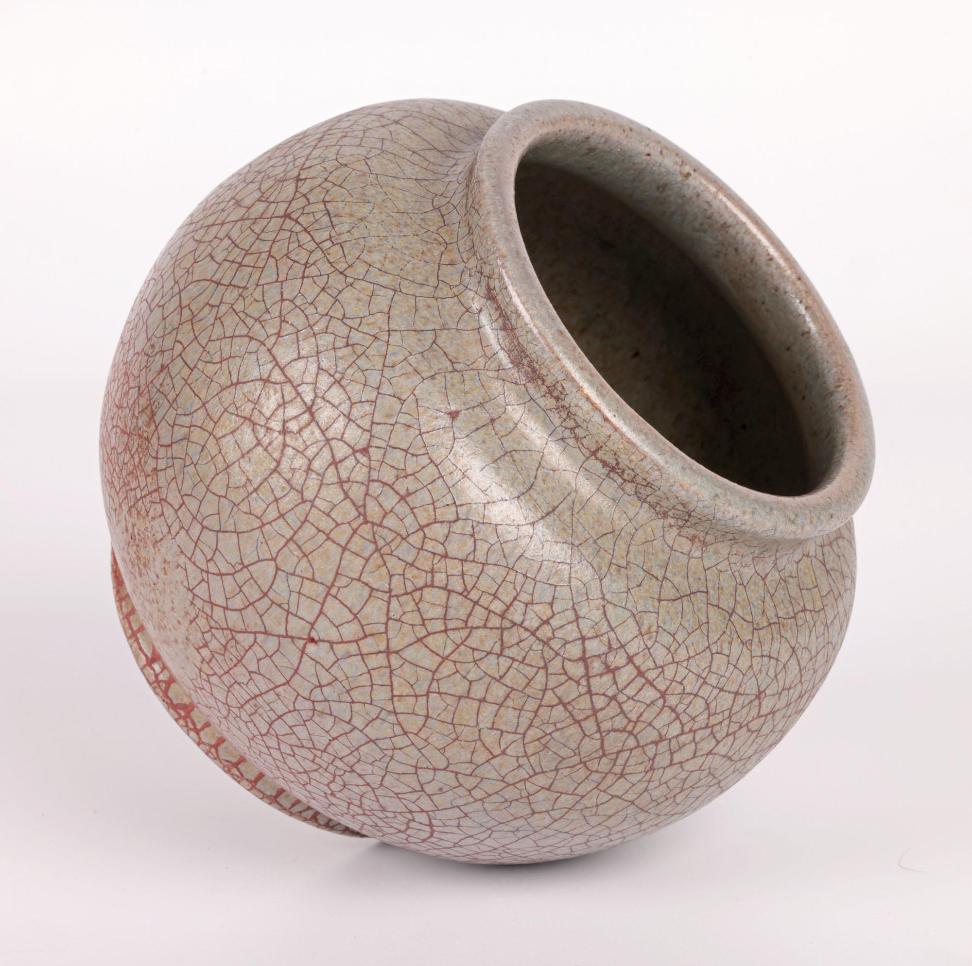 Mid-20th Century Otto Lindig German Bauhaus Studio Pottery Vase For Sale