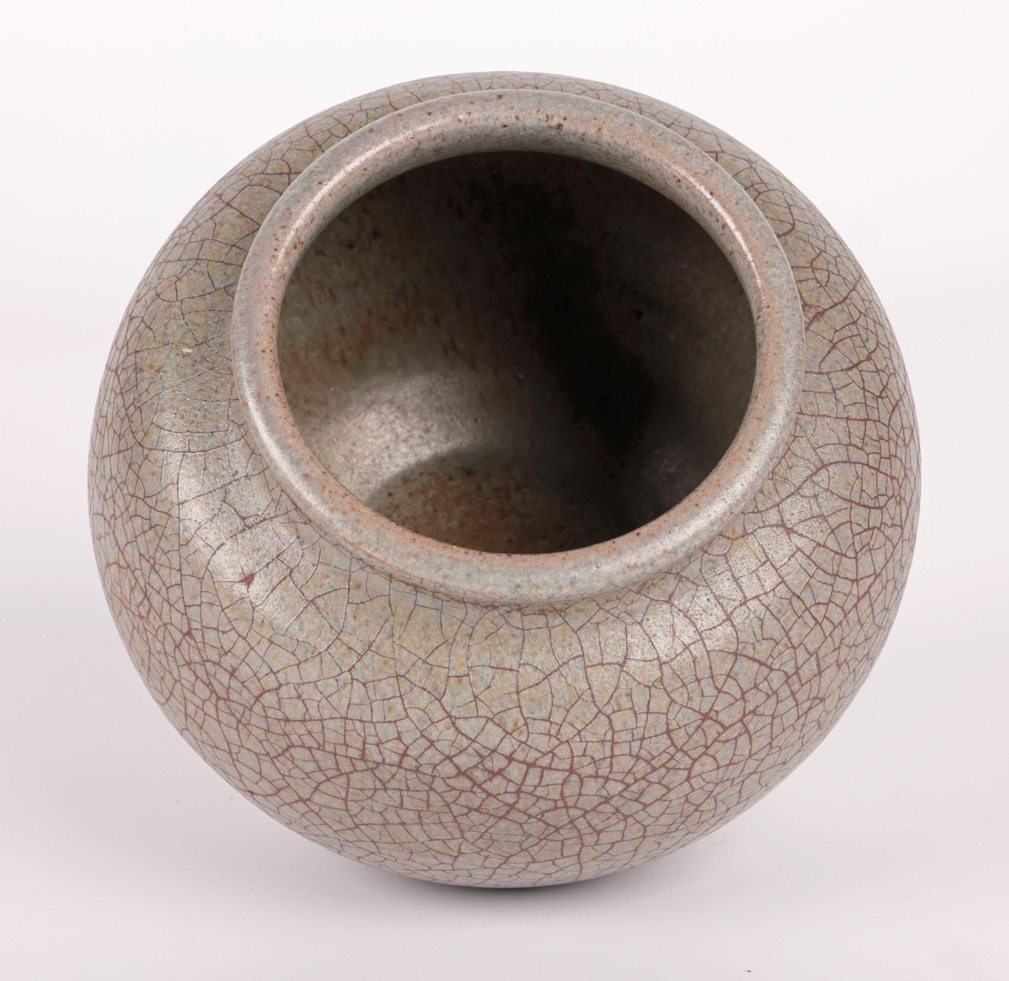 Ceramic Otto Lindig German Bauhaus Studio Pottery Vase For Sale