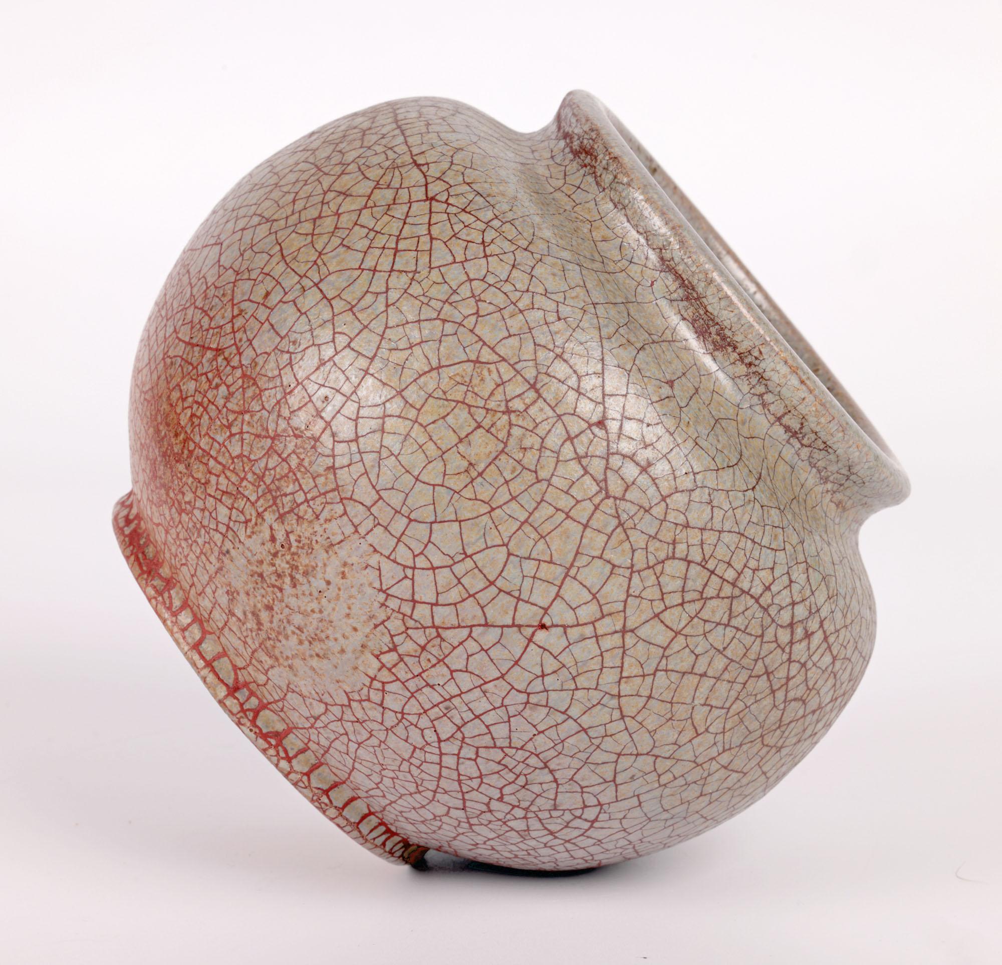 Mid-20th Century Otto Lindig German Bauhaus Studio Pottery Vase For Sale