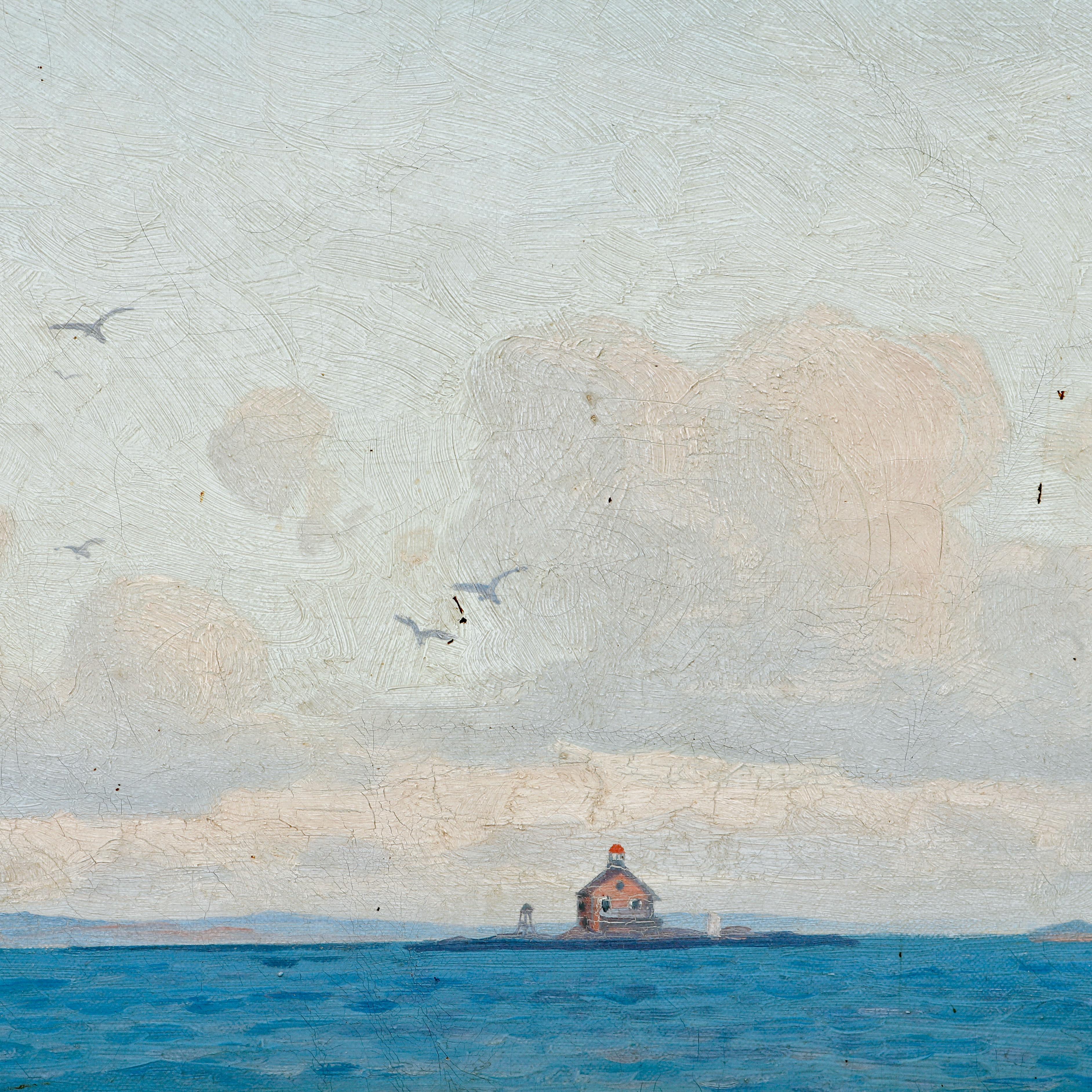 Ludvig Richarde, Kleiner Gaffelkutter, der am Leuchtturm Böttö vorbeisegelt 3