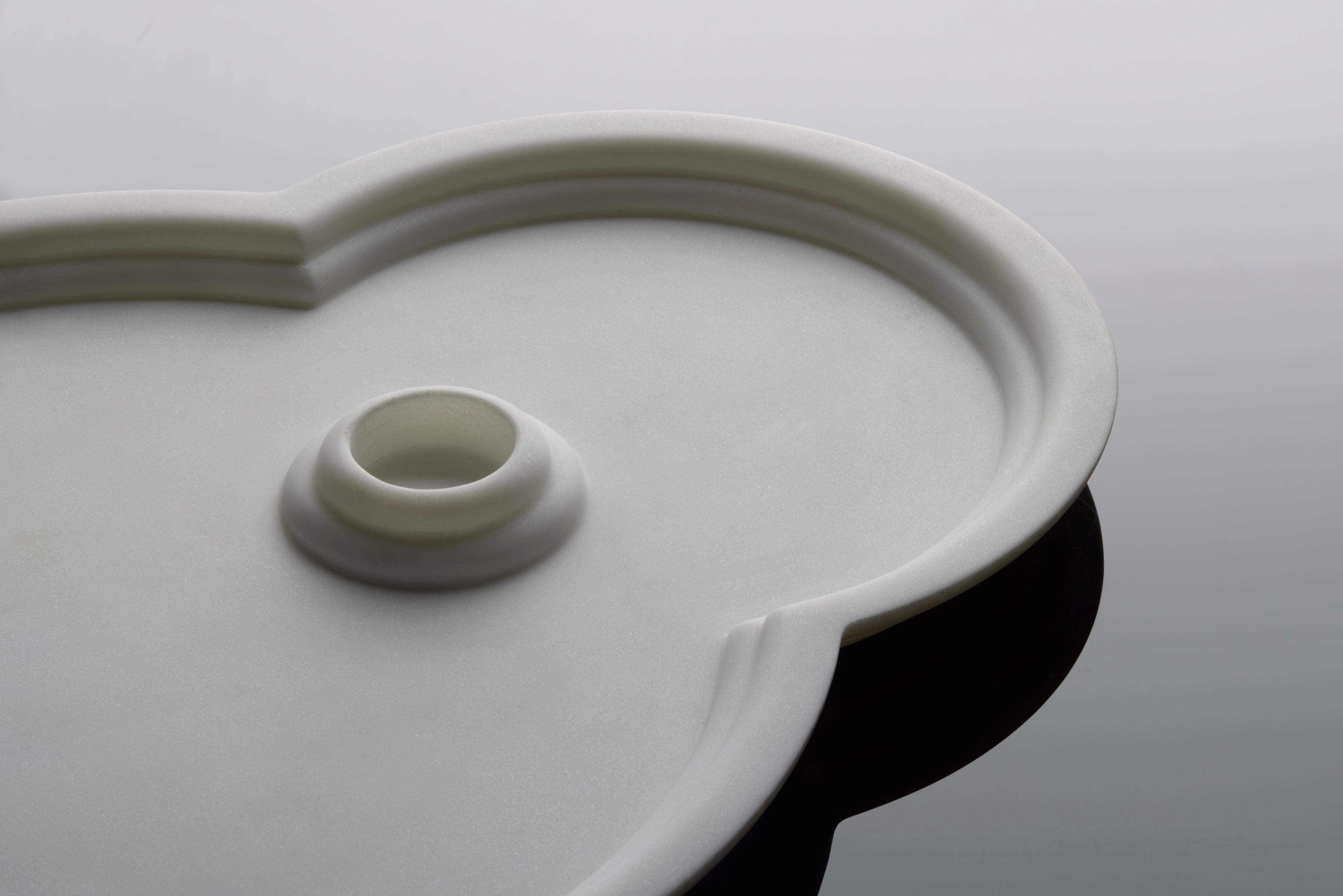 italien Centre de table Otto en marbre Statuario blanc par Solmistudio, édition limitée à 8 exemplaires en vente
