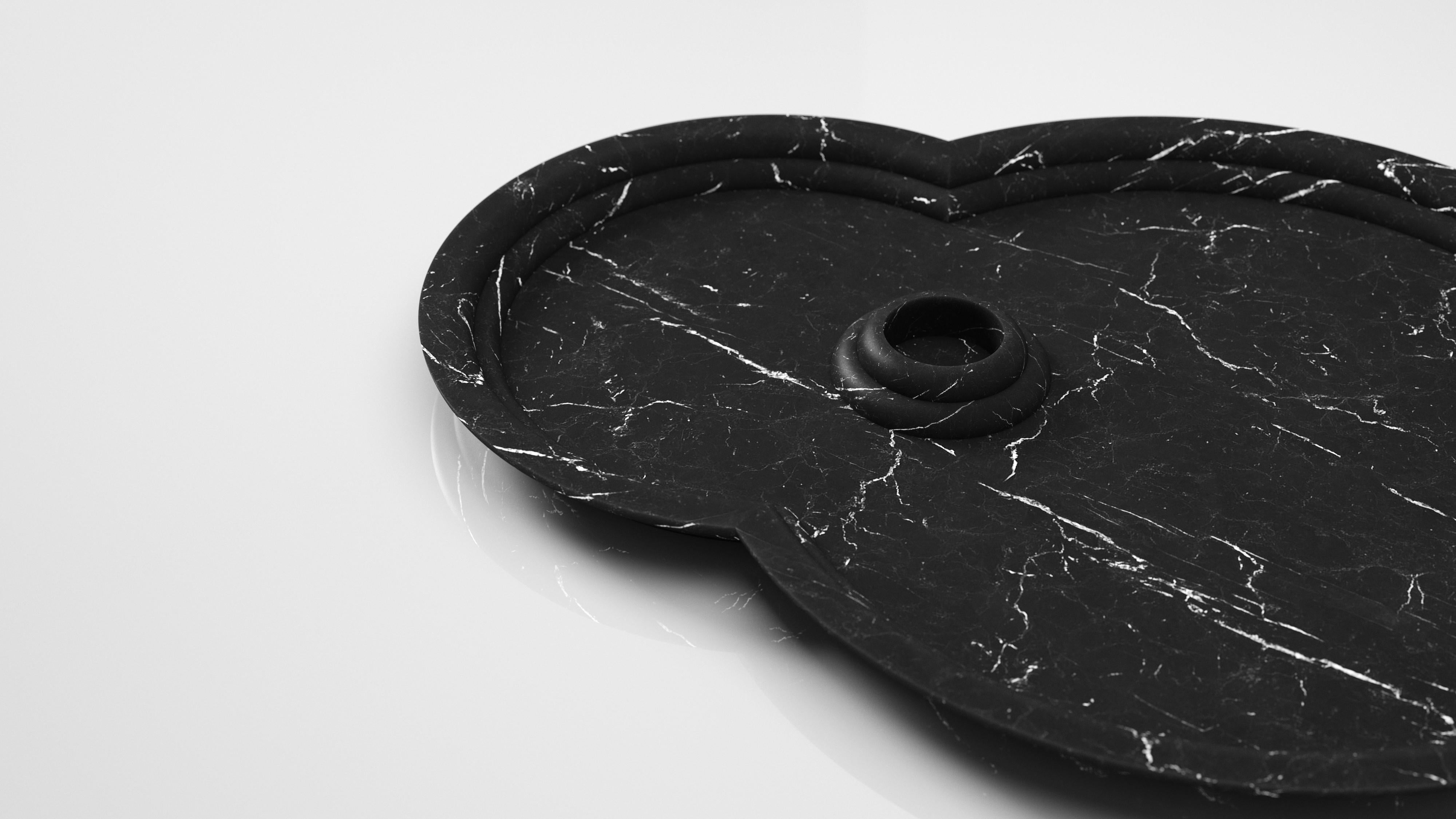 Centro de mesa Otto en mármol Nero Marquina de Solmistudio - Edición limitada de 8 unidades Italiano en venta