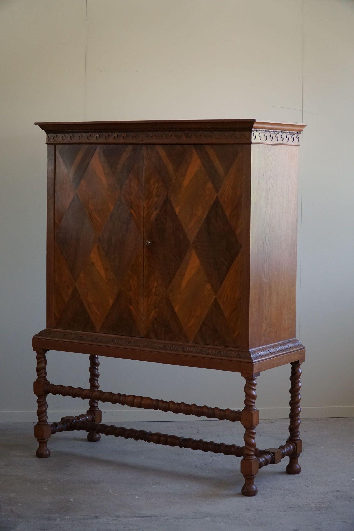 Otto Meyer, Harlequin Cabinet in Nutwood, Danish Modern, Made in 1926 11