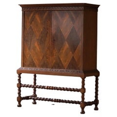 Otto Meyer, Harlequin Cabinet in Nutwood, Danish Modern, Made in 1926