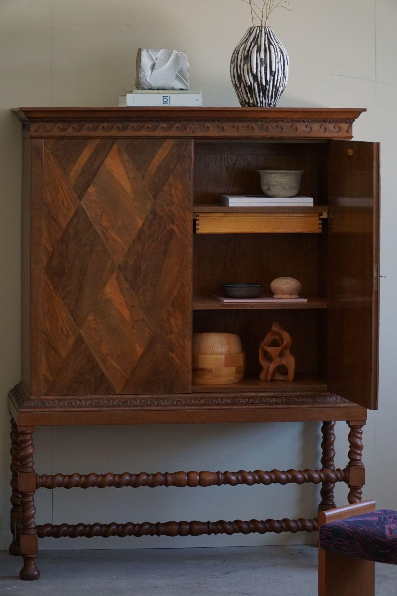 Otto Meyer, Harlequin Cabinet in Nutwood, Danish Modern, Made in 1926 14