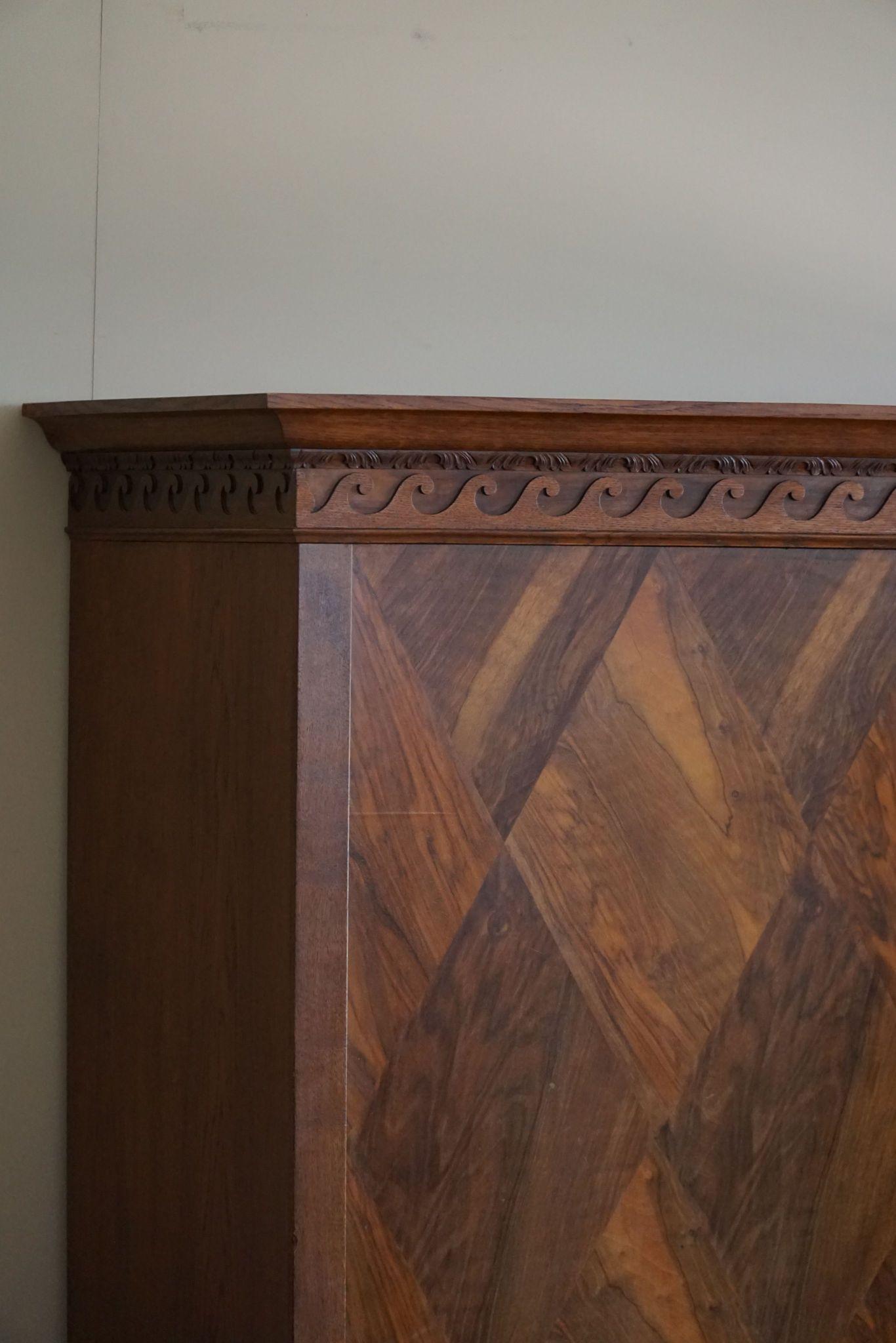 20th Century Otto Meyer, Harlequin Cabinet in Nutwood, Danish Modern, Made in 1926