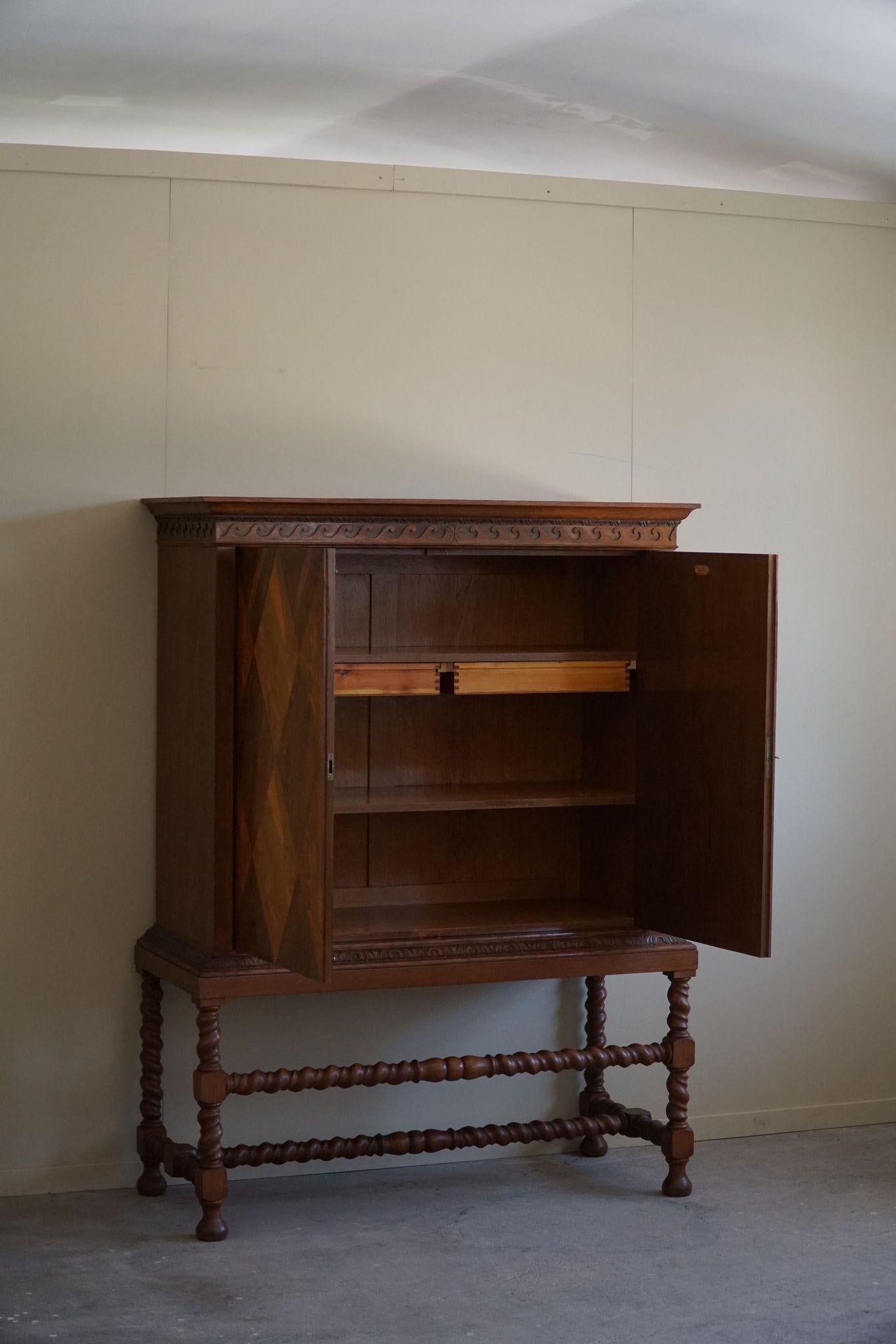 Otto Meyer, Harlequin Cabinet in Nutwood, Danish Modern, Made in 1926 3