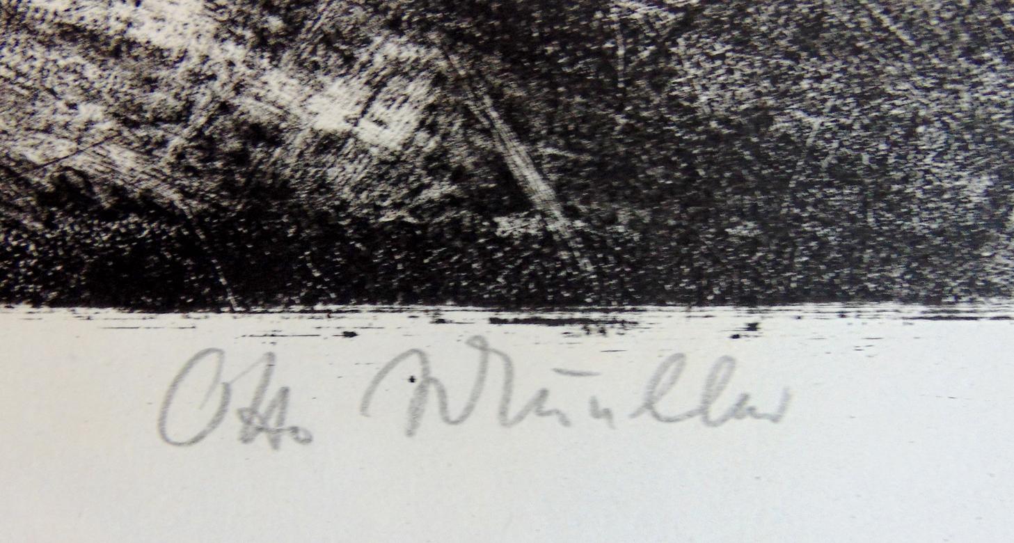 Chica en el sofá  Mädchen auf dem Kanapee - Expresionismo alemán - Print Expresionista de Otto Mueller