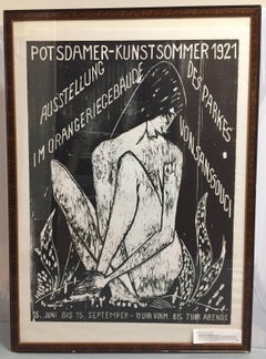 CARTEL GRANDE Y RARO DE OTTO MUELLER, XILOGRABADO