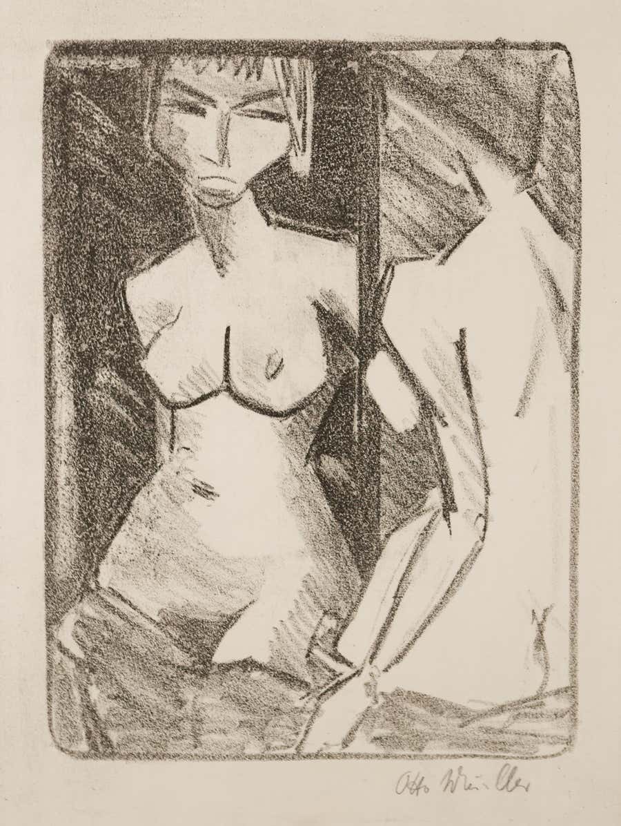 Nude Girl in Front of a Mirror / - The Reflection of Art -