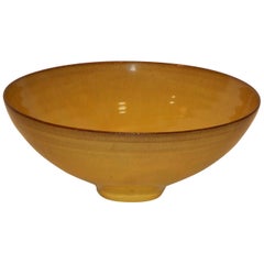 Otto Natzler Yellow Flared Bowl