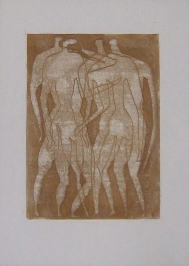 Otto Neumann Abstract Print - 051058