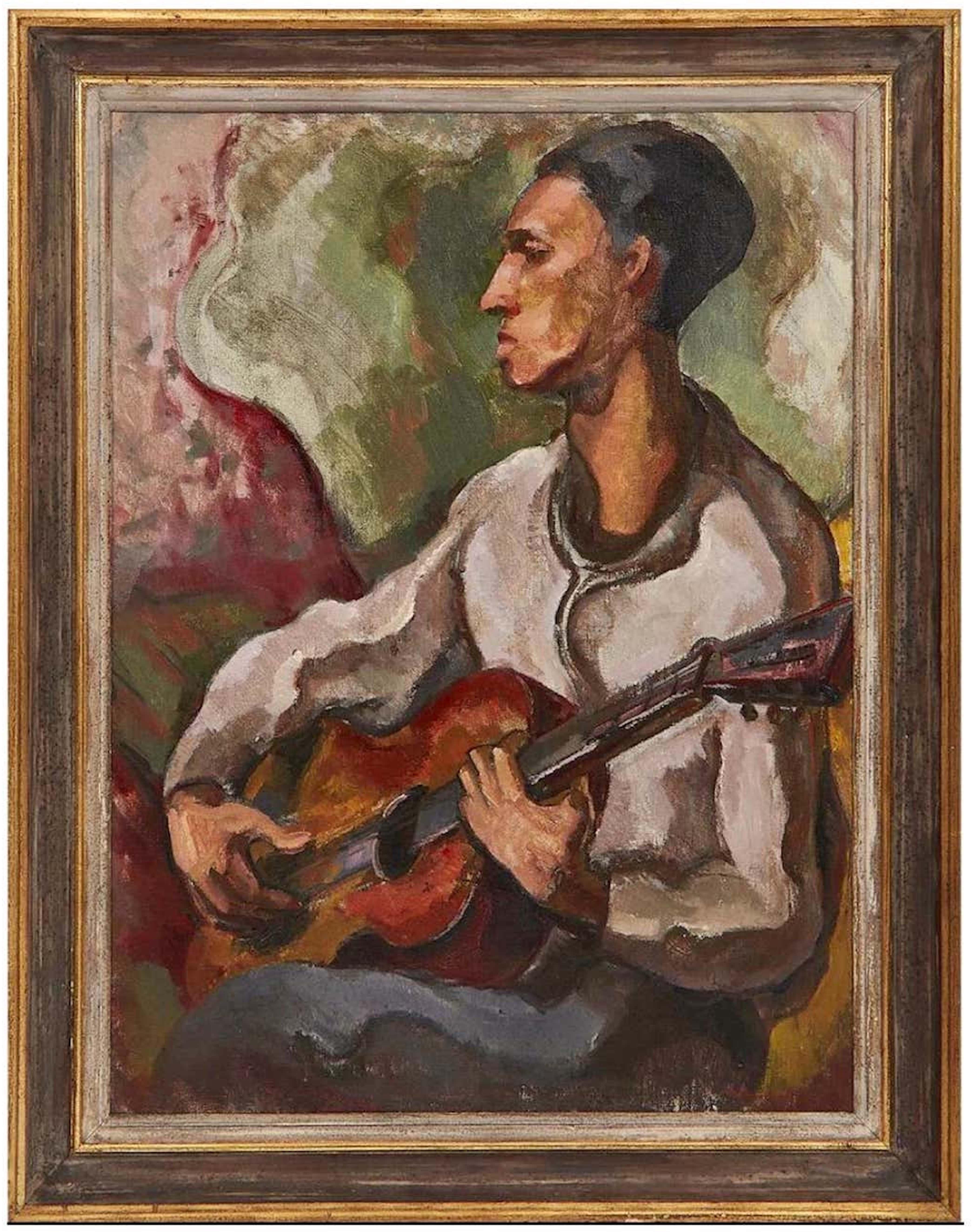 Otto Niebuhr Portrait Painting - The Guitar Player