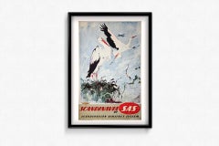 1958 Original poster by Otto Nielsen for SAS (Scandinavian Airlines System)