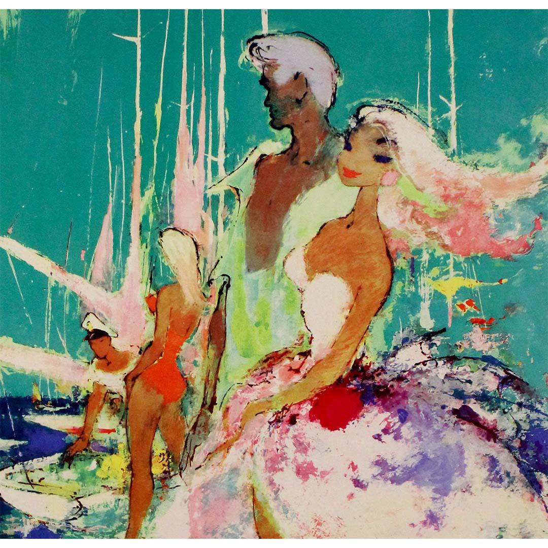 Circa 1960 original poster by Nielsen Otto for SAS For Sale 1