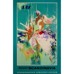Circa 1960 original poster by Nielsen Otto for SAS
