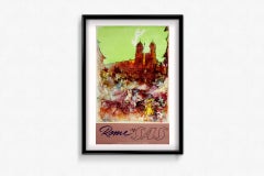 Original 1959 poster by Otto Nielsen For SAS airlines travel to Rome