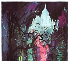 Original Paris SAS, Scandinavian Airlines System, Vintage-Reiseplakat