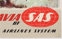 Scandinavia by SAS - Poster originale della compagnia aerea d'epoca