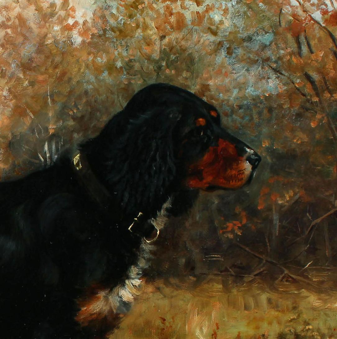 Gordon Setter in einer Landschaft von Otto Norquist (Amerikanisch: 1859-1906) im Angebot 2