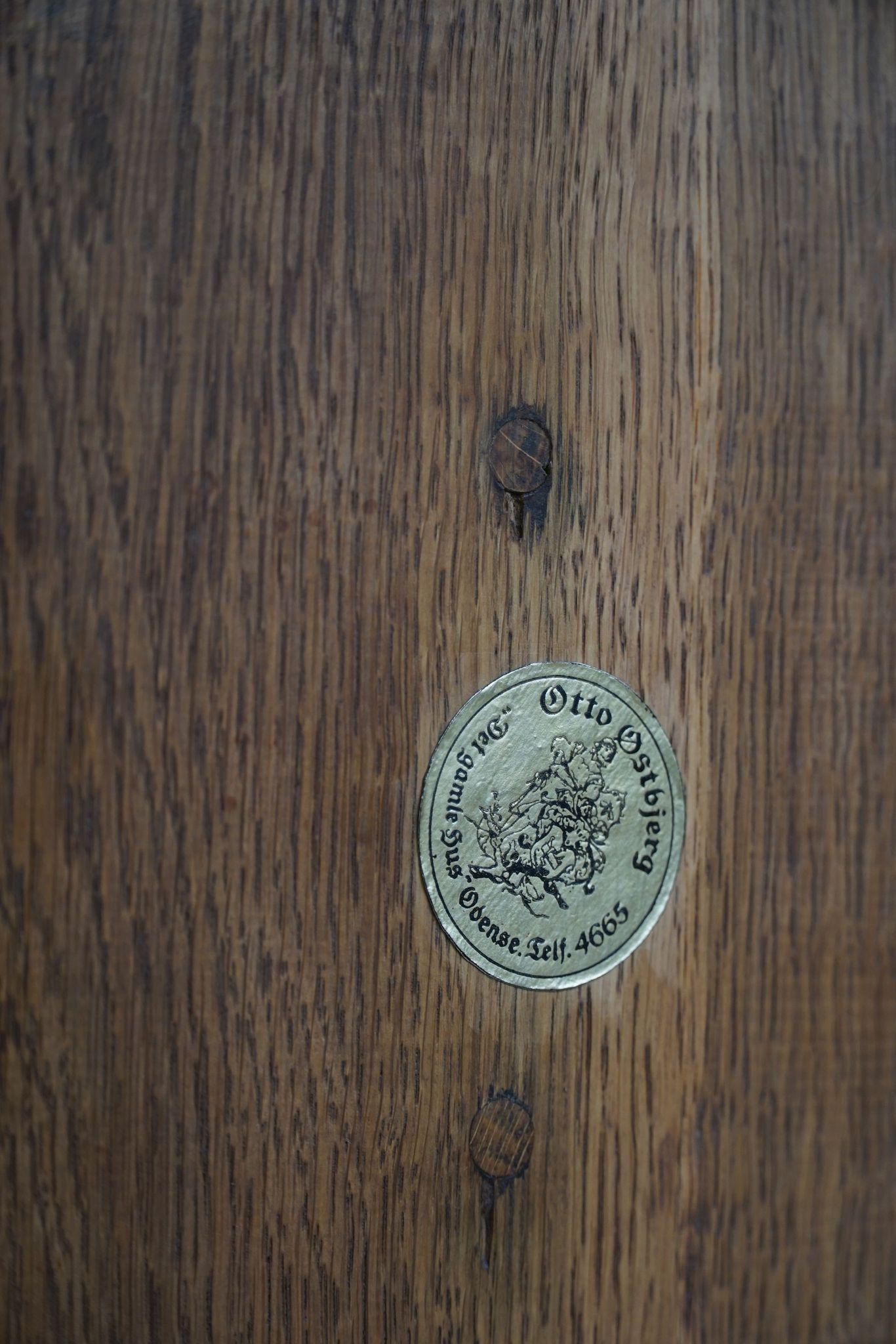 Quercia Otto Ostbjerg, Moderno danese, Tavolino trasportabile in Oak, anni '50