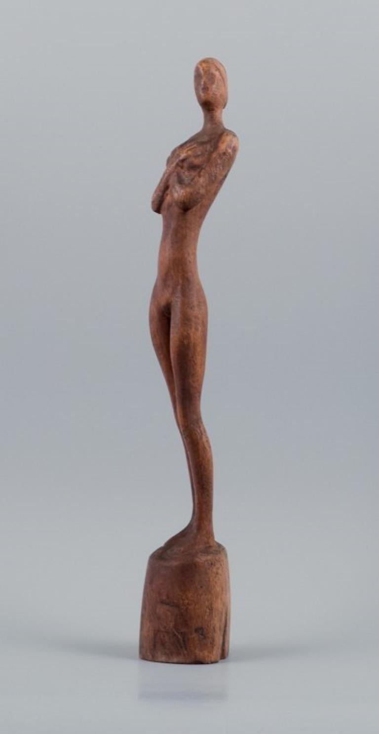 Moderne Otto Pedersen (1902 - 1995), artiste danois répertorié Grande sculpture en bois. en vente