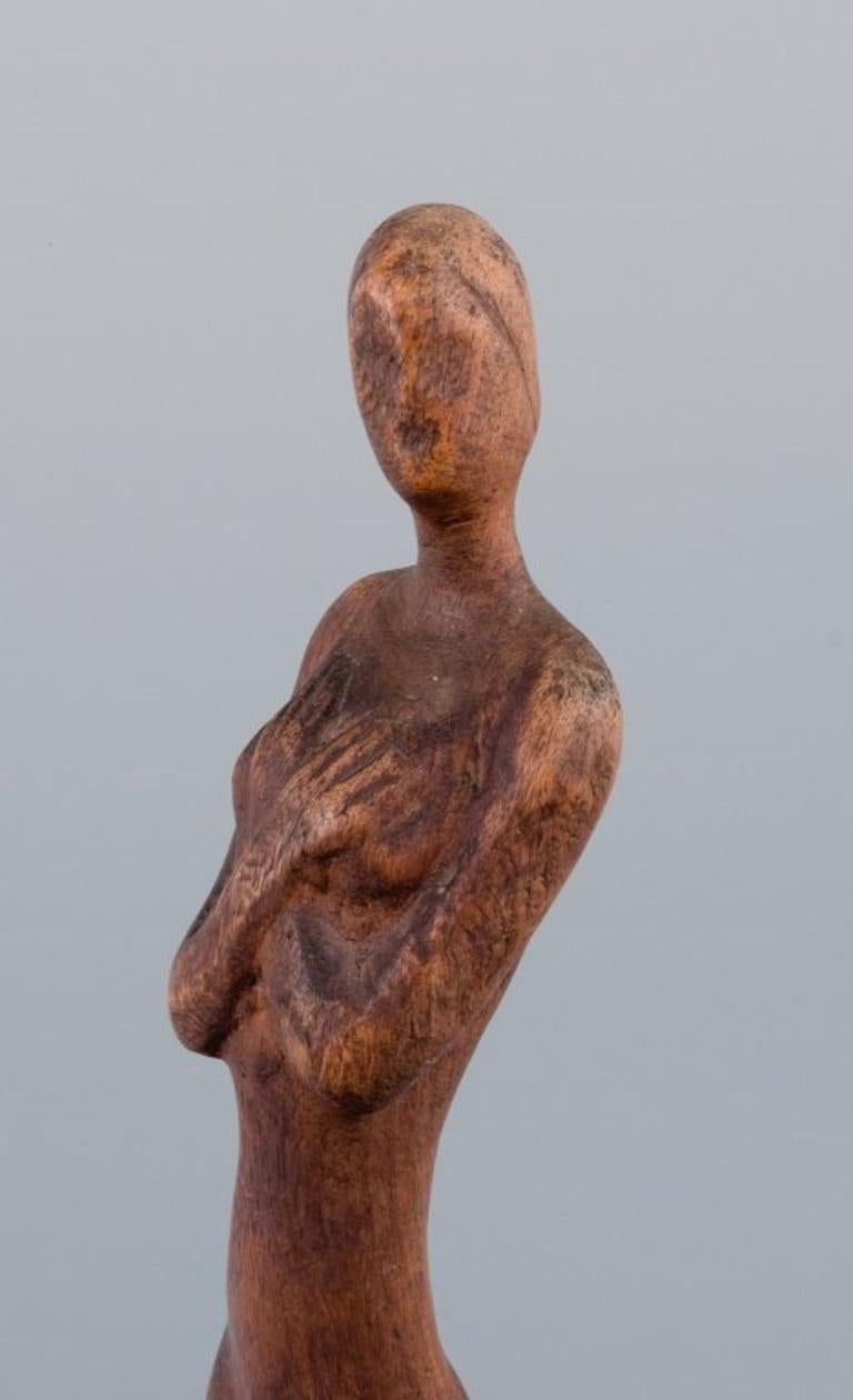 Danois Otto Pedersen (1902 - 1995), artiste danois répertorié Grande sculpture en bois. en vente